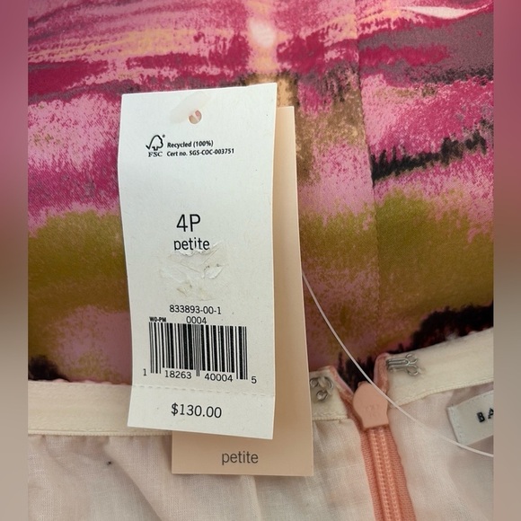 Banana Republic 100% silk strapless mini dress NWT , sz 4 petite - Picture 6 of 8